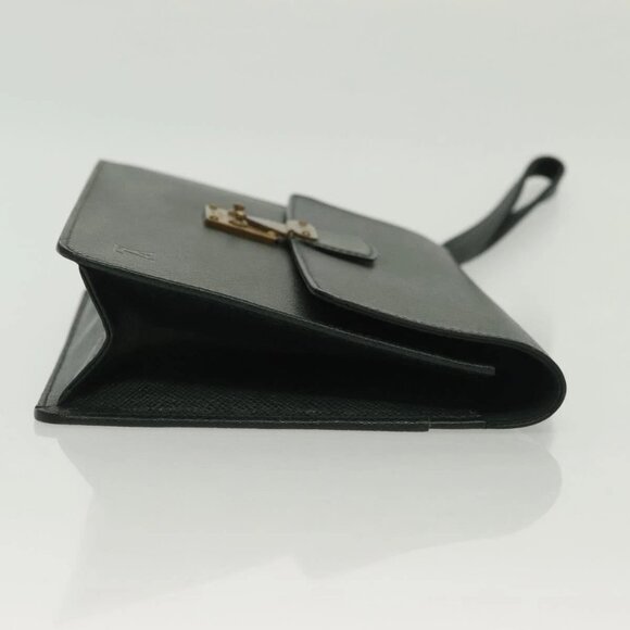 LOUIS VUITTON Taiga Pochette Kourad Clutch Bag Epicea - Picture 3 of 16